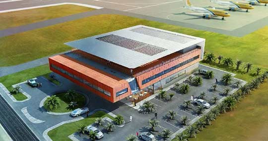 Vue du futur centre de contrôle aérien de l'aéroport de Bahreïn Vue du futur centre de contrôle aérien de l'aéroport de Bahreïn
