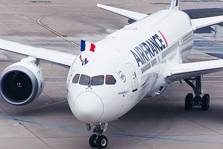 Accueil du Boeing B787 Air France à Paris-CDG Accueil du Boeing B787 Air France à Paris-CDG