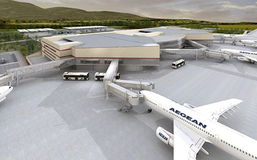 Futur aéroport d'Heraklion en Grèce