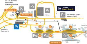 passager_parking_CDG_plan_PR Car parks map, Paris-Charles de Gaulle, PR, Aéroports de Paris