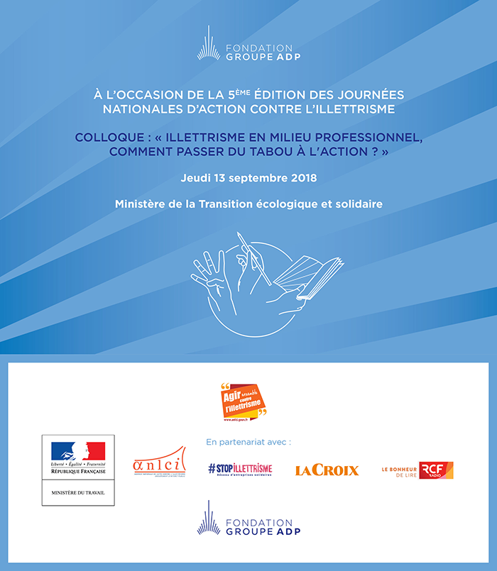 Colloque lutter contre l'illettrisme en milieu professionnel