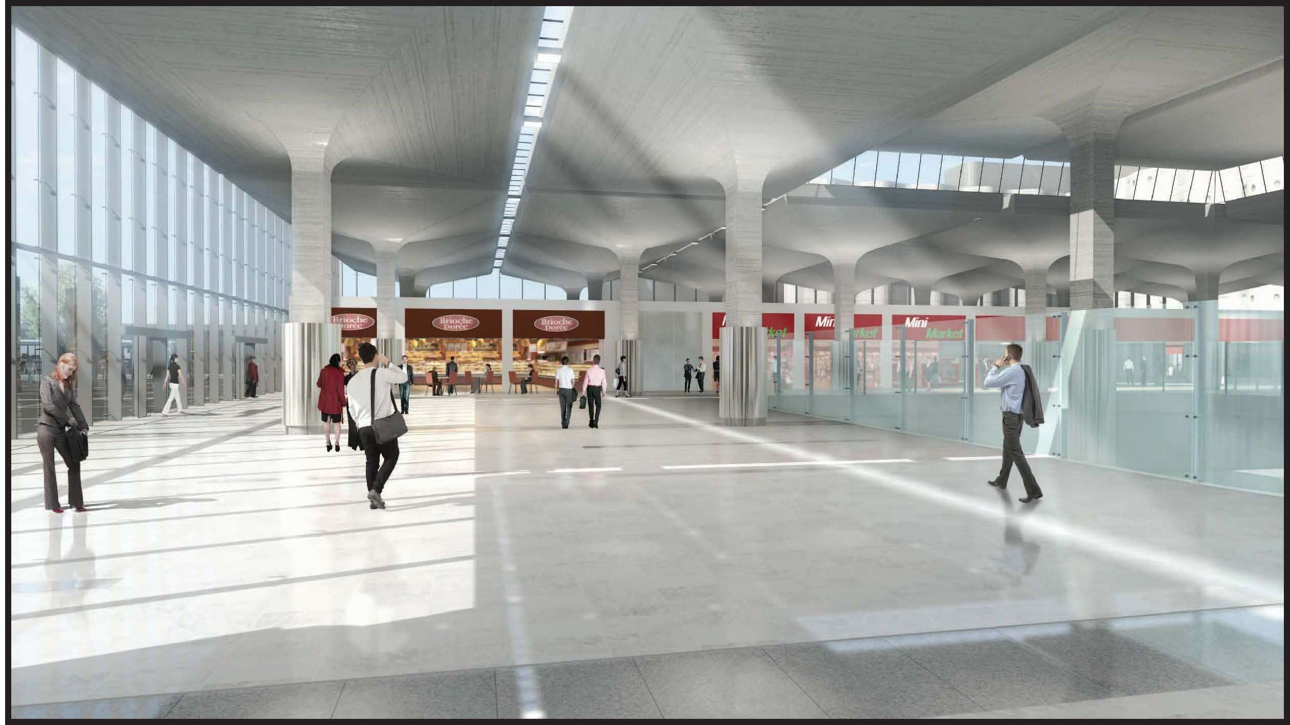 Commerces gare RER Roissypole - copyright Groupe ADP